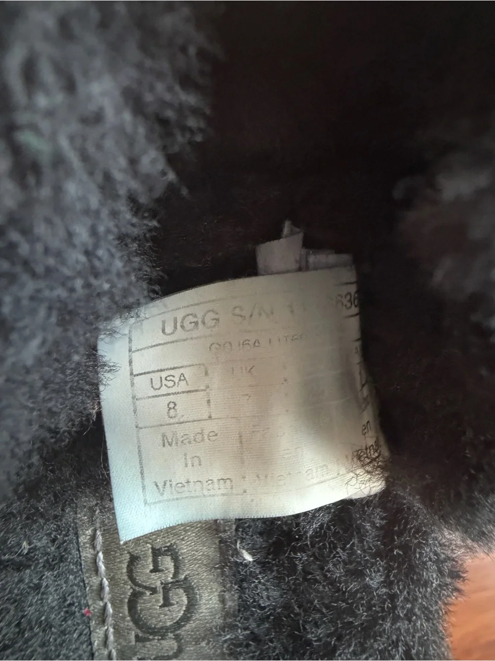 UGG‎ Black Shearling Double-Strap Slide Sandals with Branded Heel